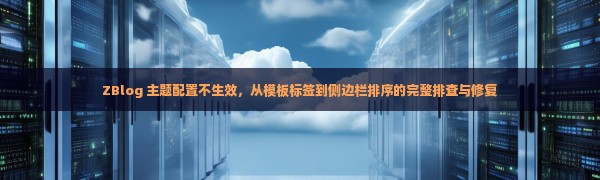 ZBlog 主题配置不生效，从模板标签到侧边栏排序的完整排查与修复